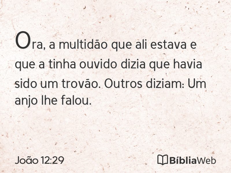 João 12:29 em imagem para compartilhar