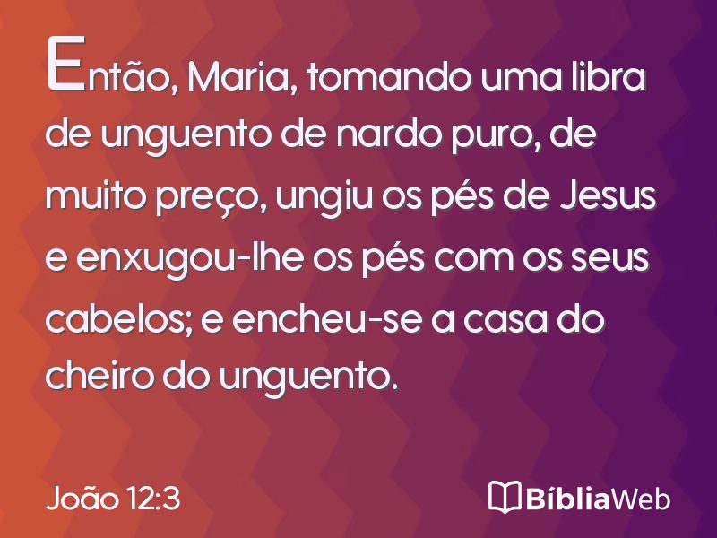 João 12:3 em imagem para compartilhar