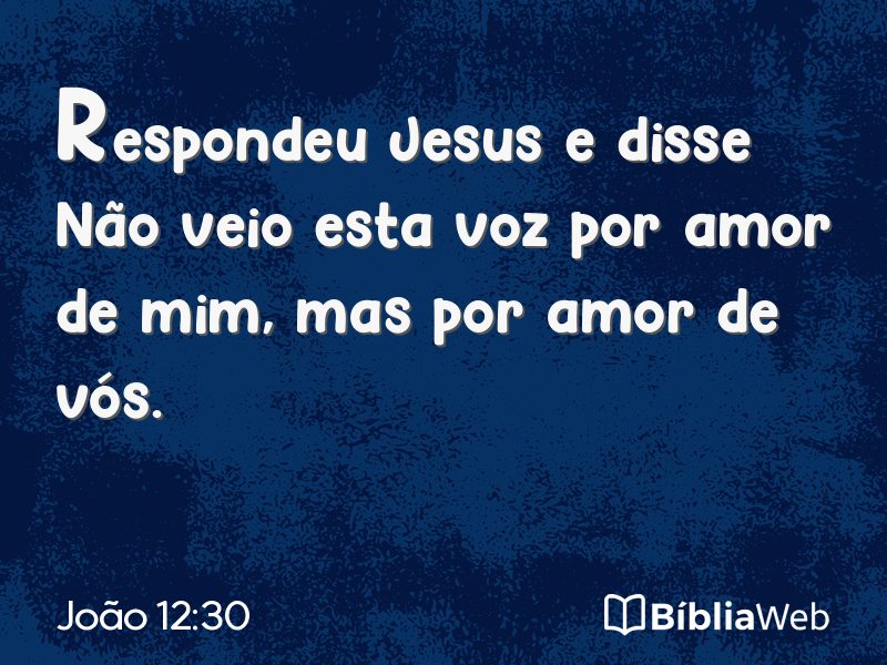João 12:30 em imagem para compartilhar