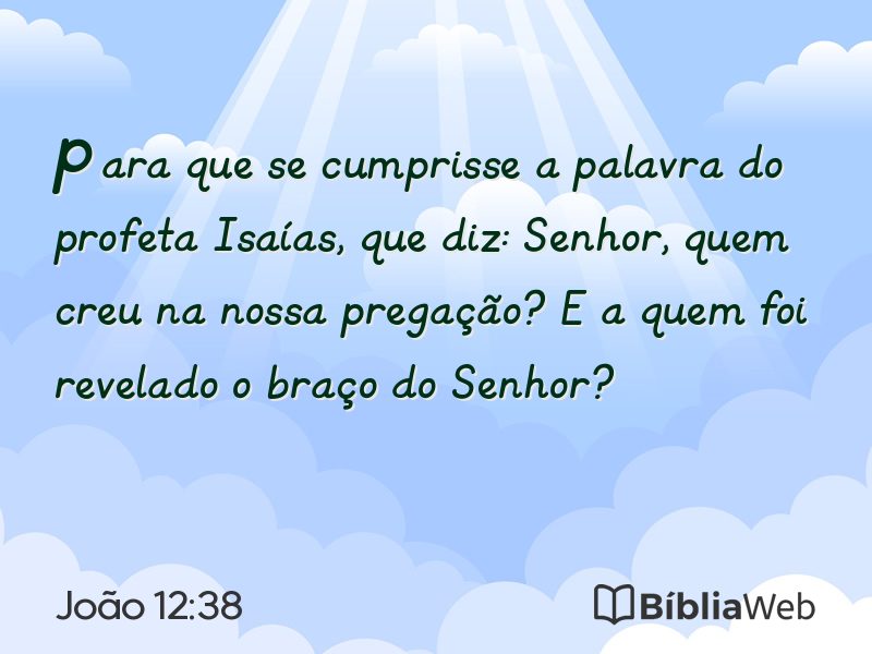 João 12:38 em imagem para compartilhar
