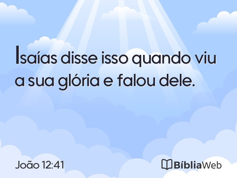 João 12:41 em imagem para compartilhar
