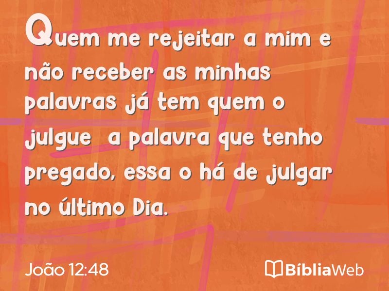 João 12:48 em imagem para compartilhar
