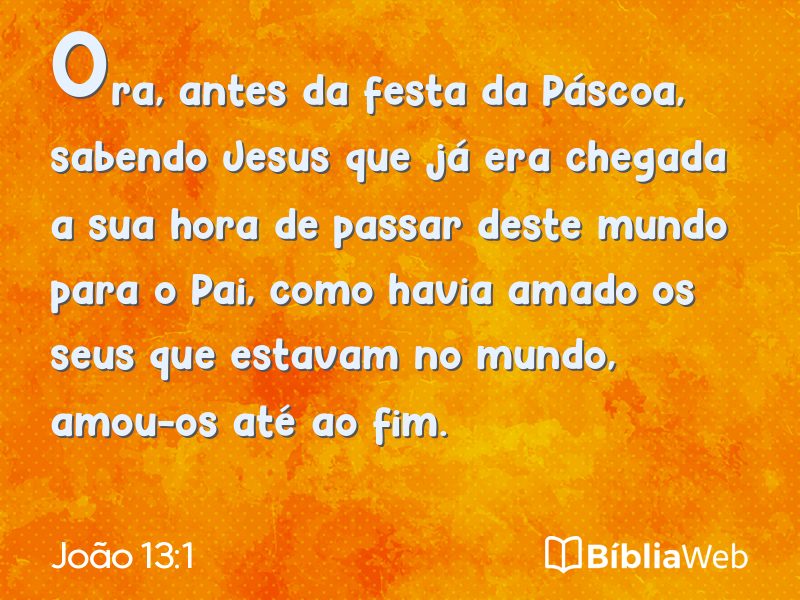João 13:1 em imagem para compartilhar