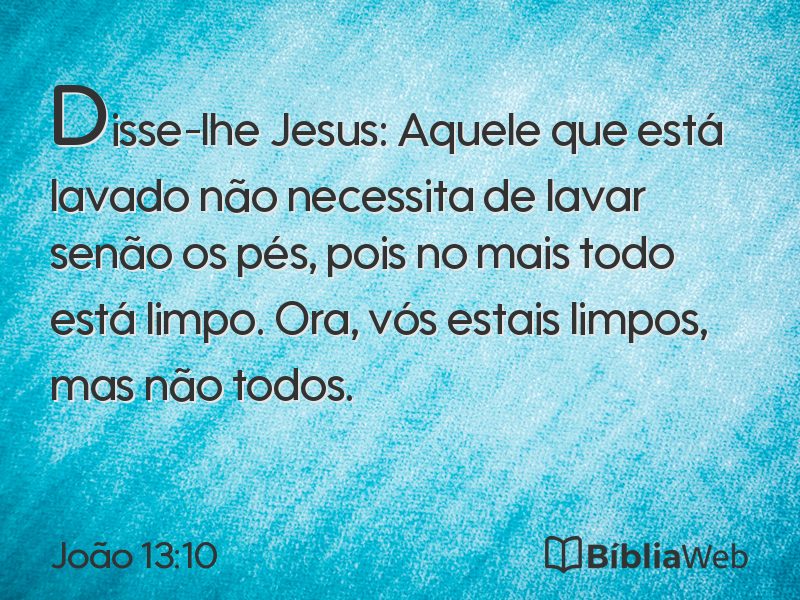 João 13:10 em imagem para compartilhar