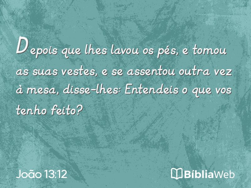 João 13:12 em imagem para compartilhar