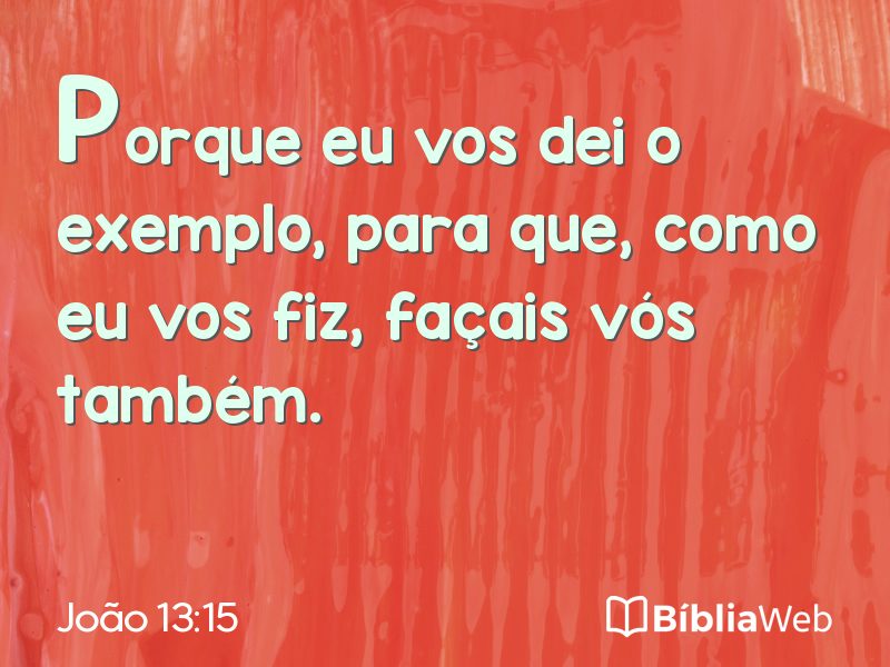 João 13:15 em imagem para compartilhar