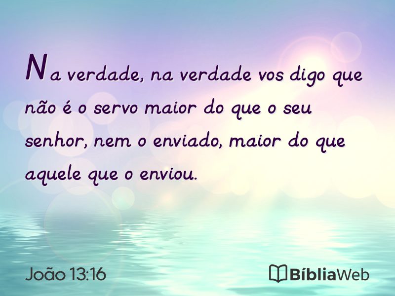 João 13:16 em imagem para compartilhar