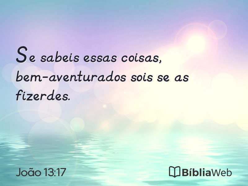 João 13:17 em imagem para compartilhar
