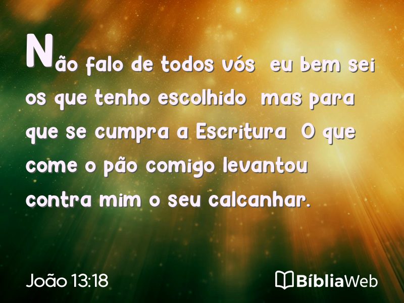 João 13:18 em imagem para compartilhar