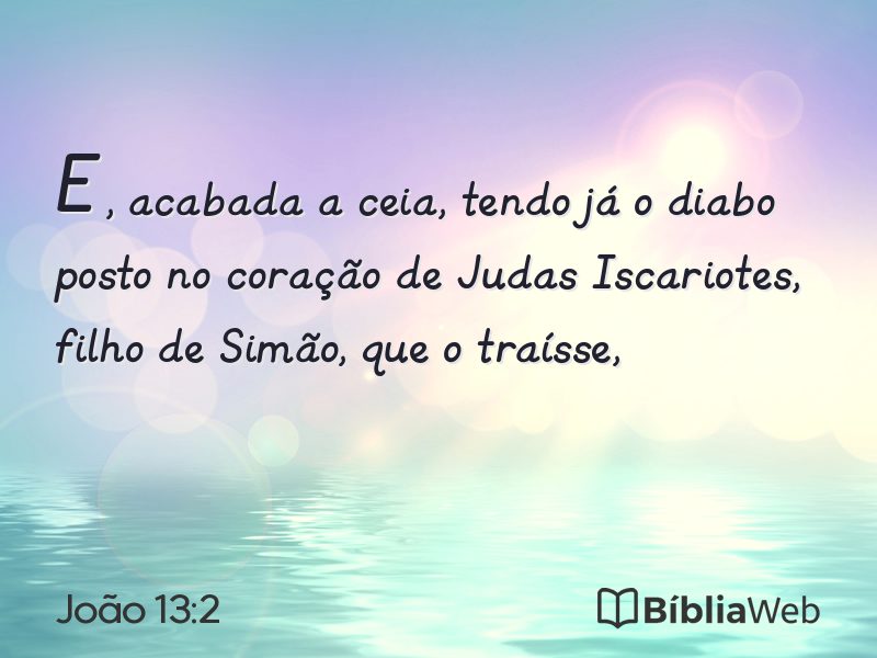 João 13:2 em imagem para compartilhar