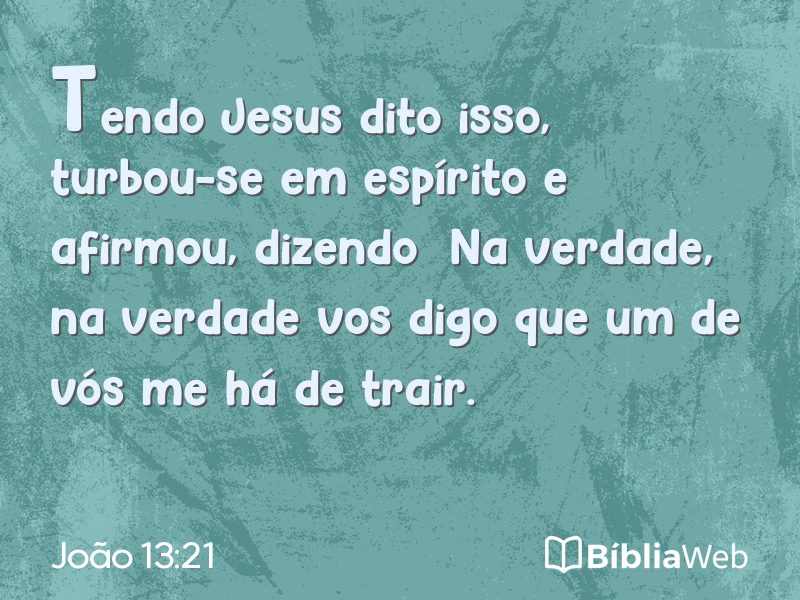 João 13:21 em imagem para compartilhar