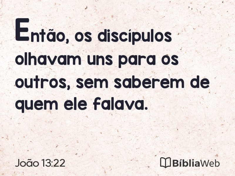 João 13:22 em imagem para compartilhar