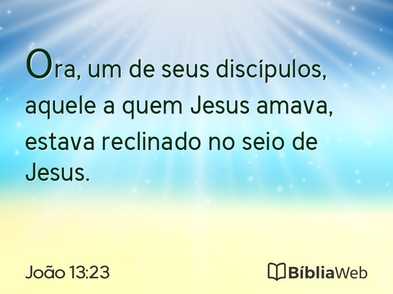 João 13:23 em imagem para compartilhar