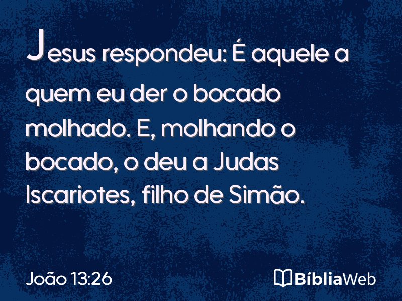 João 13:26 em imagem para compartilhar
