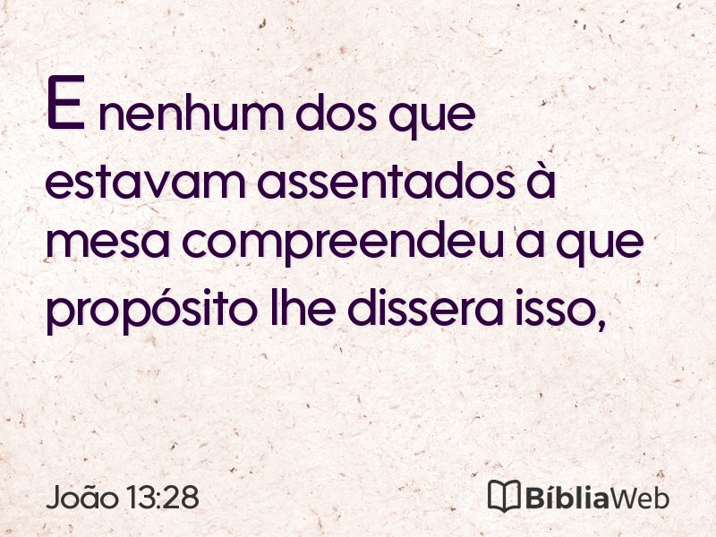 João 13:28 em imagem para compartilhar