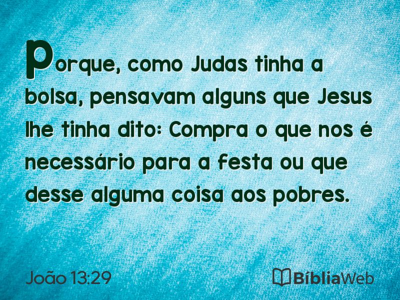 João 13:29 em imagem para compartilhar