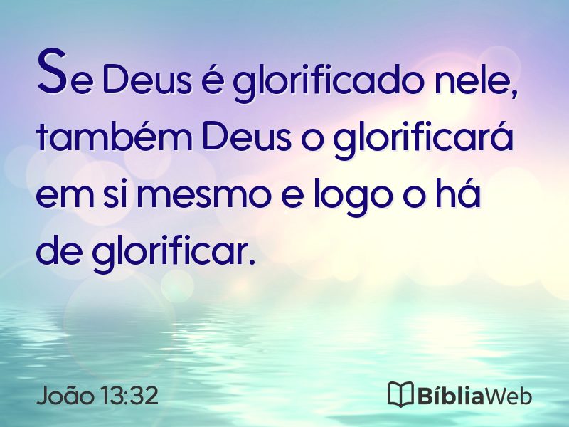 João 13:32 em imagem para compartilhar