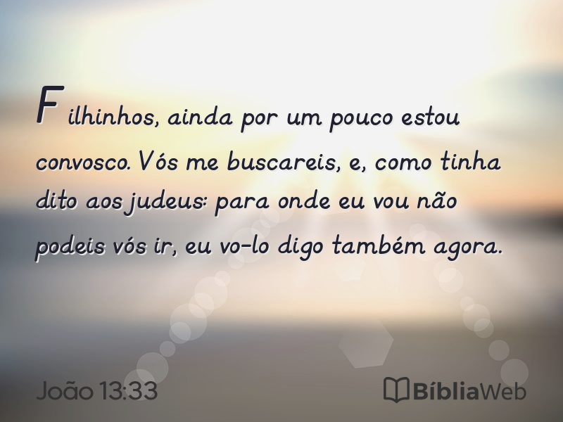 João 13:33 em imagem para compartilhar