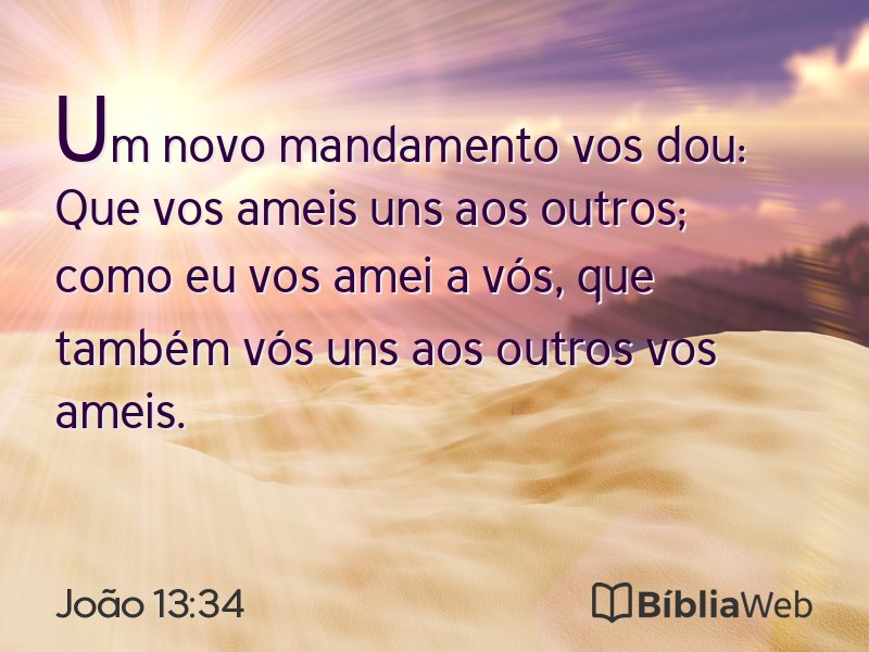 João 13:34 em imagem para compartilhar