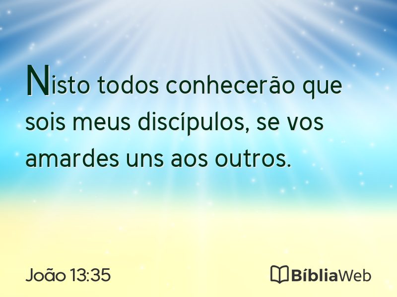 João 13:35 em imagem para compartilhar