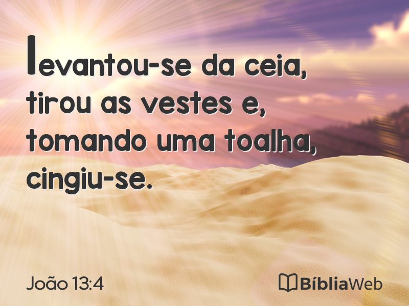 João 13:4 em imagem para compartilhar