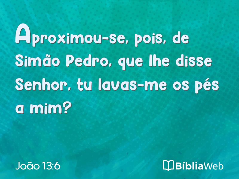 João 13:6 em imagem para compartilhar