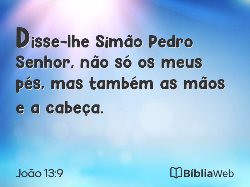 João 13:9 em imagem para compartilhar