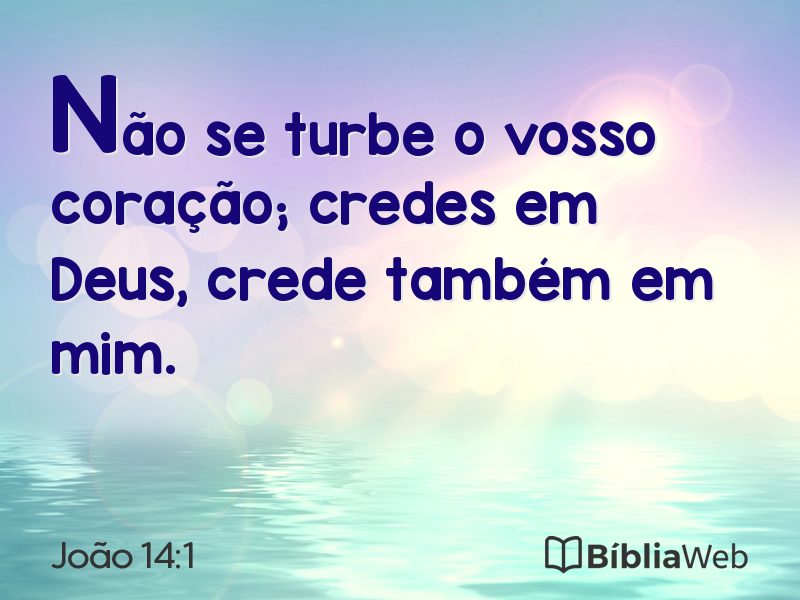 João 14:1 em imagem para compartilhar