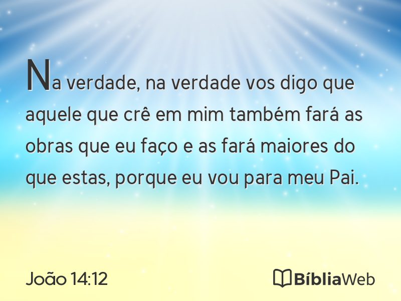 João 14:12 em imagem para compartilhar