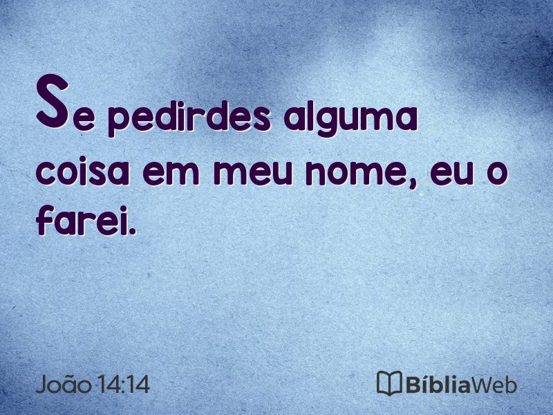 João 14:14 em imagem para compartilhar