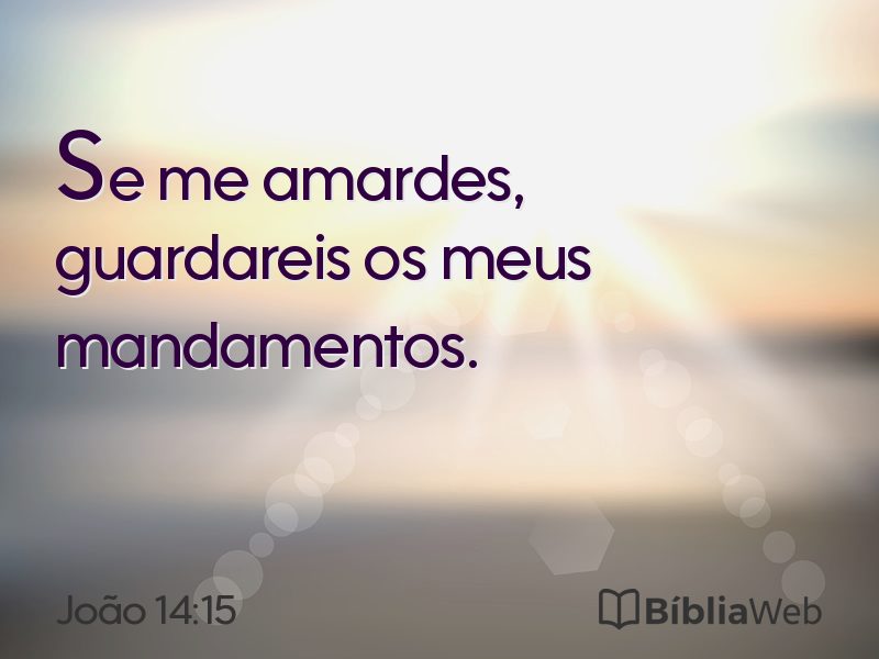 João 14:15 em imagem para compartilhar