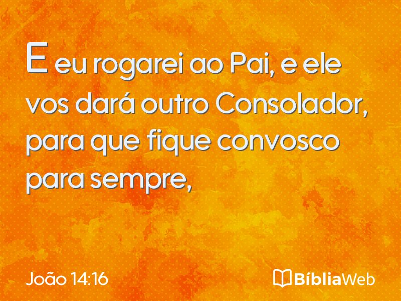 João 14:16 em imagem para compartilhar