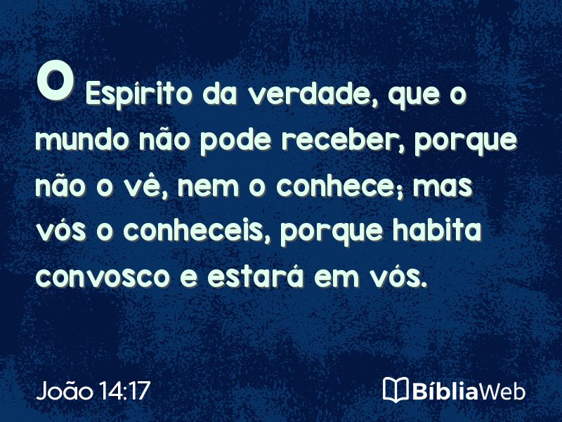 João 14:17 em imagem para compartilhar
