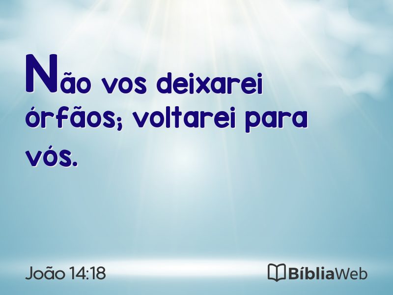 João 14:18 em imagem para compartilhar