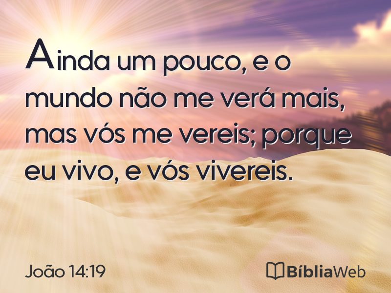 João 14:19 em imagem para compartilhar