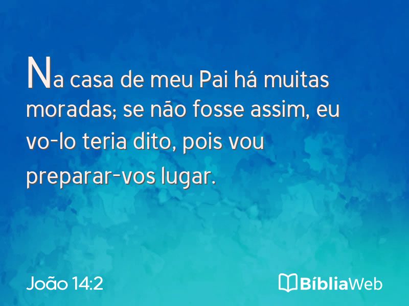 João 14:2 em imagem para compartilhar