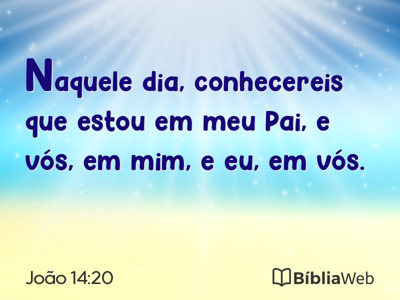 João 14:20 em imagem para compartilhar