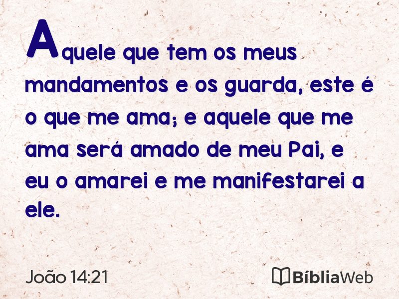 João 14:21 em imagem para compartilhar