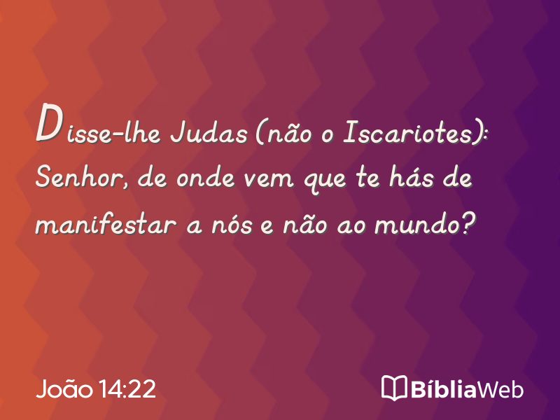João 14:22 em imagem para compartilhar
