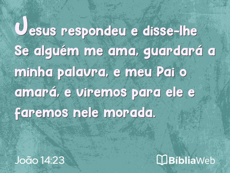 João 14:23 em imagem para compartilhar