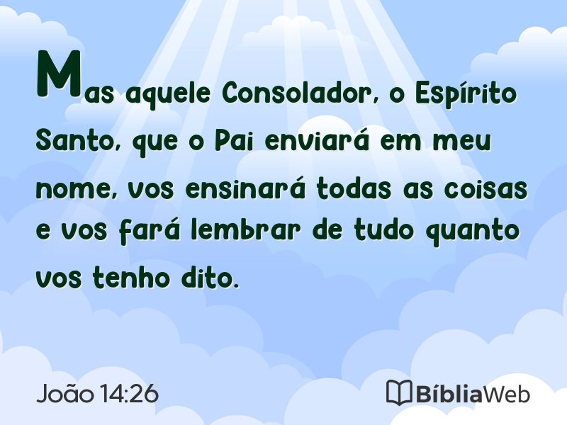 João 14:26 em imagem para compartilhar