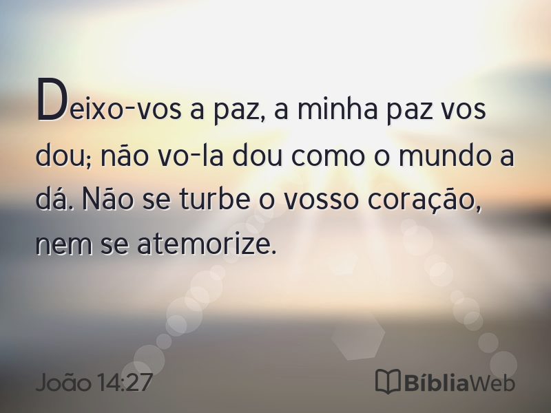 João 14:27 em imagem para compartilhar