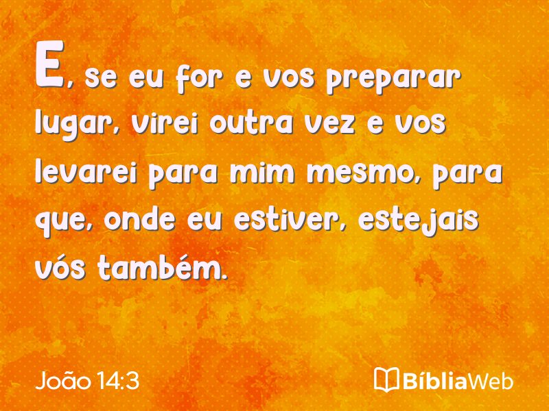 João 14:3 em imagem para compartilhar