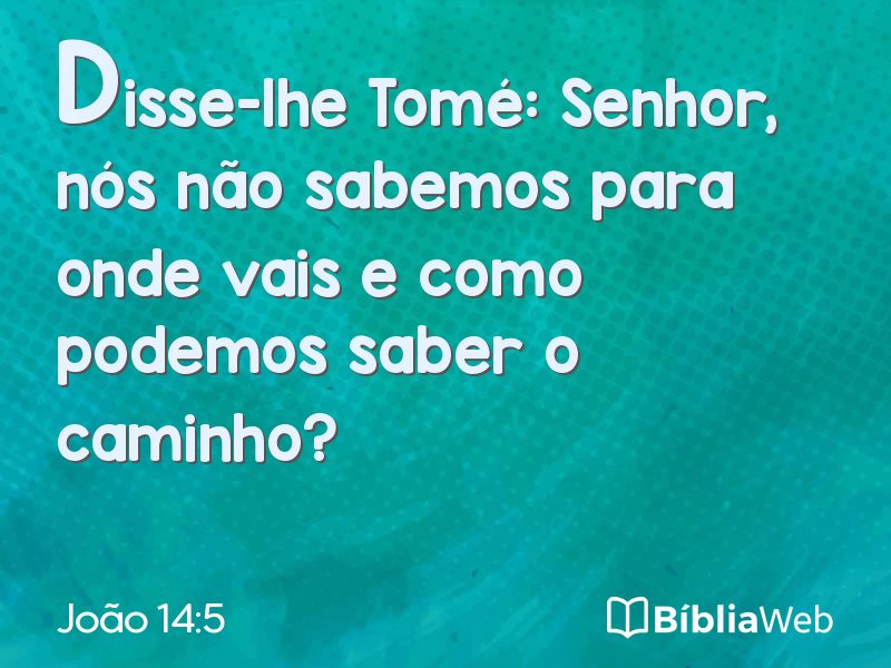 João 14:5 em imagem para compartilhar