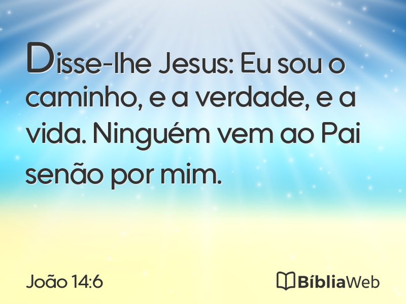 João 14:6 em imagem para compartilhar