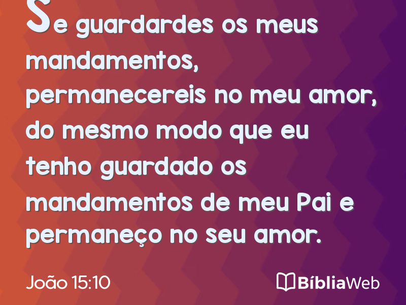 João 15:10 em imagem para compartilhar