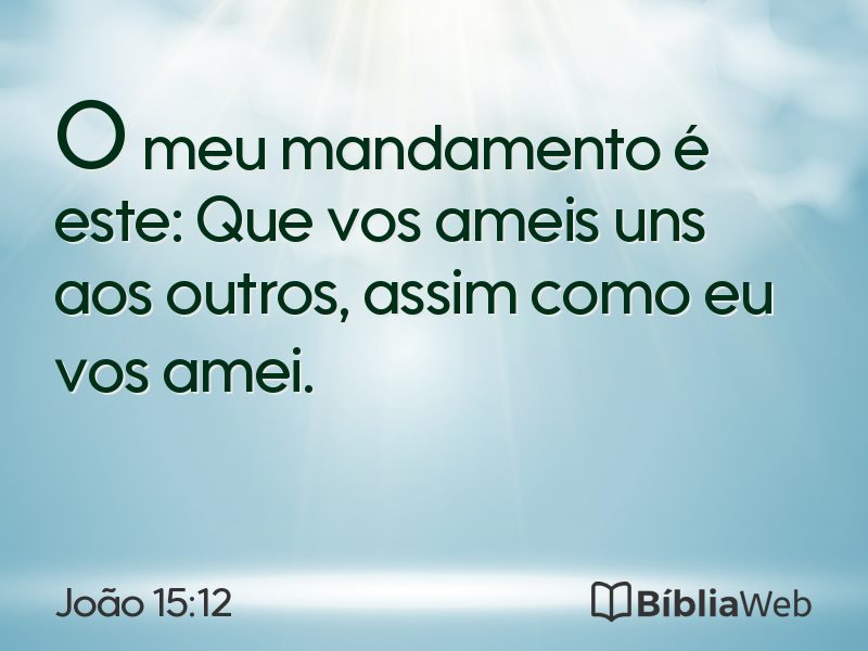João 15:12 em imagem para compartilhar
