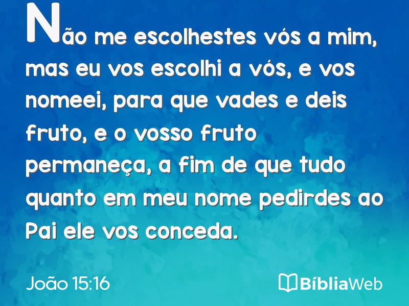 João 15:16 em imagem para compartilhar