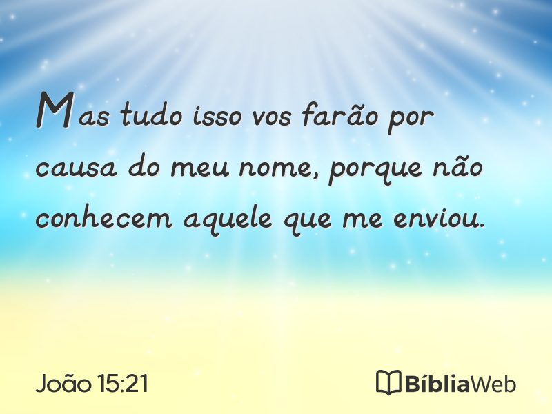 João 15:21 em imagem para compartilhar