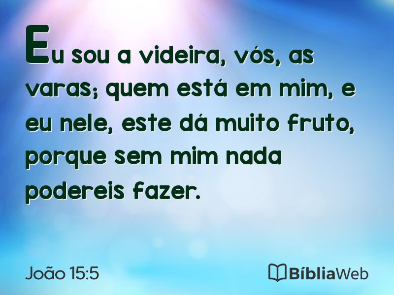 João 15:5 em imagem para compartilhar
